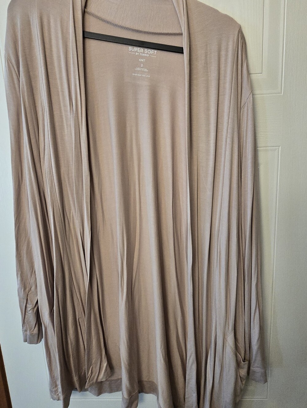 Taupe Women's Draped Cardigan